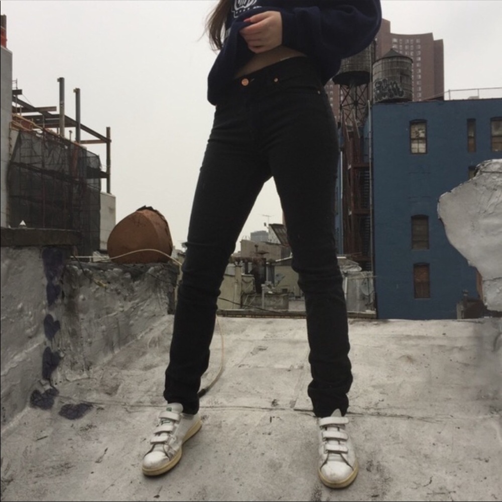 Acne Flex & Wet Black Jeans sz 26‎